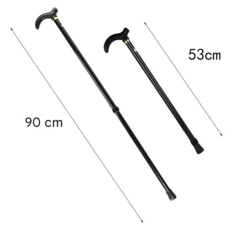 Adjustable Aluminum Walking Cane Foldable Height 53-90cm Ergonomic Grip Non-Slip Mobility Support | Sansoti