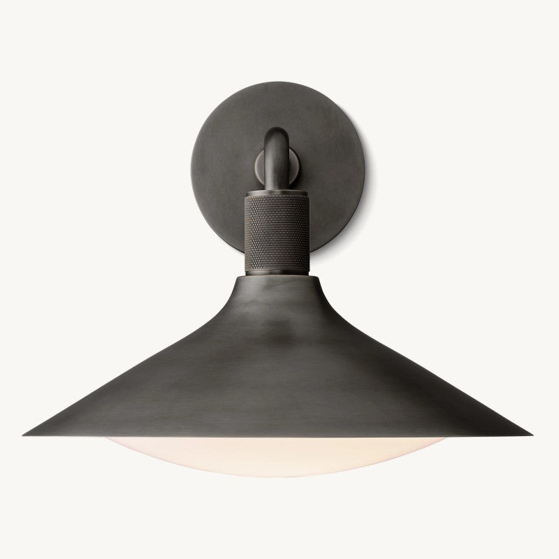Wandlamp Messing Melkglas Taps Modern Industrieel Dimbaar Sfeerlicht Slaapkamer Woonkamer Hal Wandverlichting | Sansoti