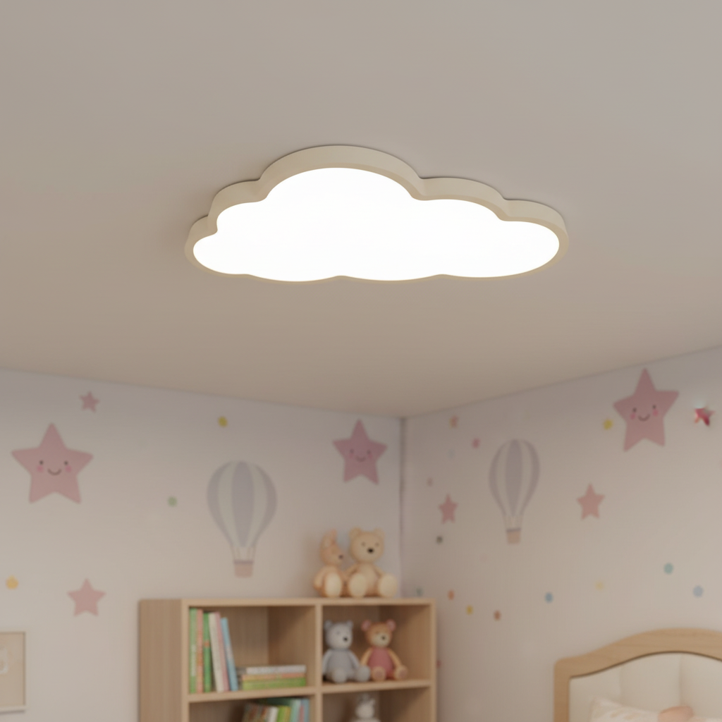 Deckenlampe Wolke Kinderzimmer LED 3000K Acryl 40cm Warmweiß Babyzimmer Deckenleuchte Wolkenform Stimmungslicht Kinderlampe | Sansoti