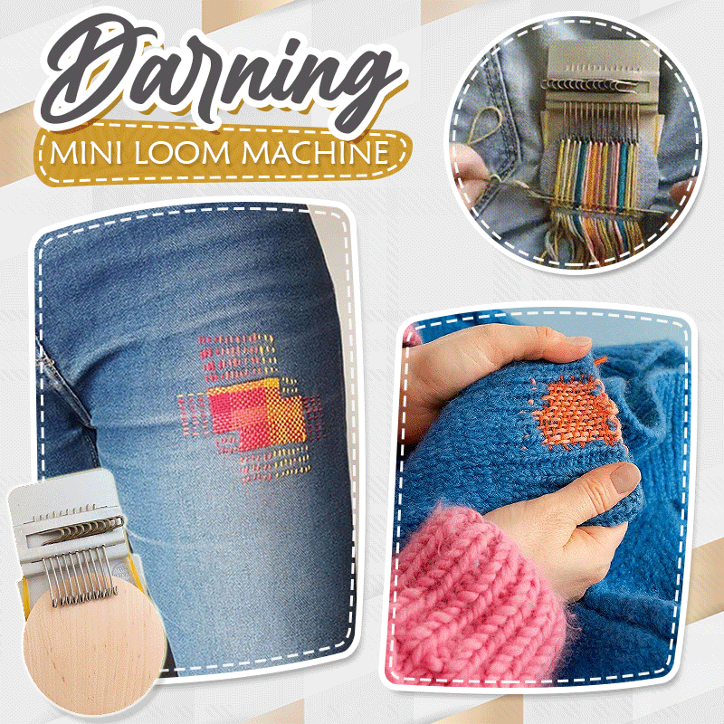 Hand Weaving Frame for Clothing Repair Darning Textile Repair Mini Weaving Tool Creative Handicrafts Sustainable Upcycling No Sewing Machine Needed | Sansoti
