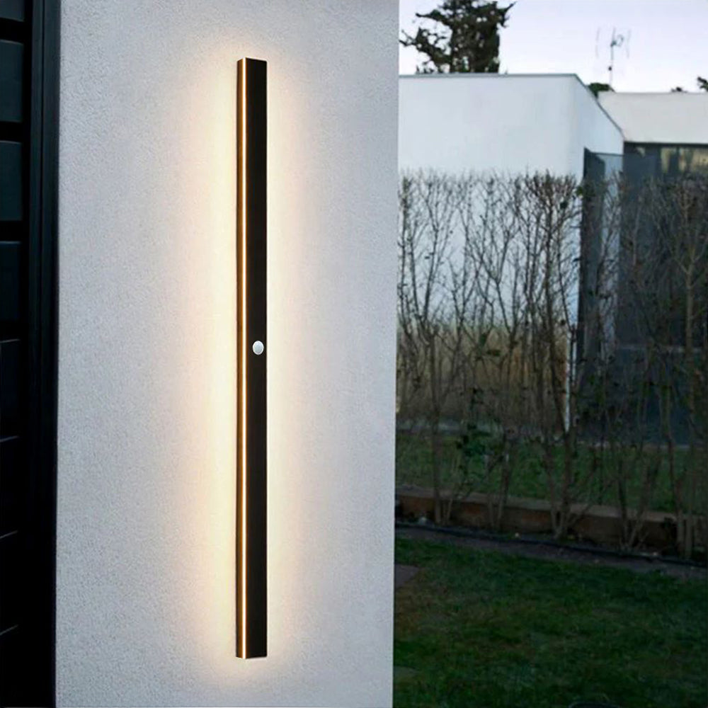 Aplique exterior LED negro de aluminio IP65 30-200cm moderno | Sansoti