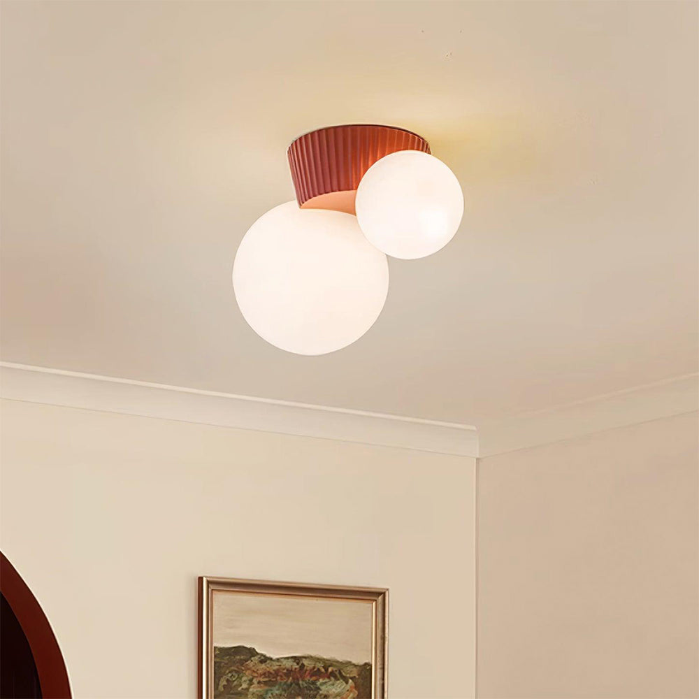 Modern Ceiling Lamp with Double Globes – Stylish Scandinavian Wall Lighting for Living Room and Bedroom | Sansoti
