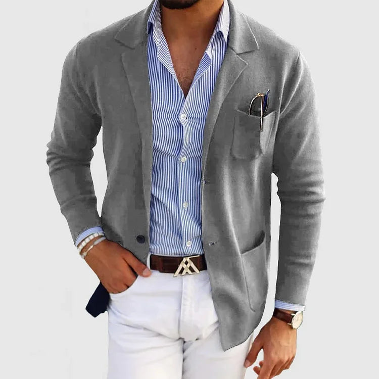 Klassiek Heren Colbert met Notchkraag en Zakken in 7 Kleuren Regular Fit Blazer voor Casual of Smart | Sansoti