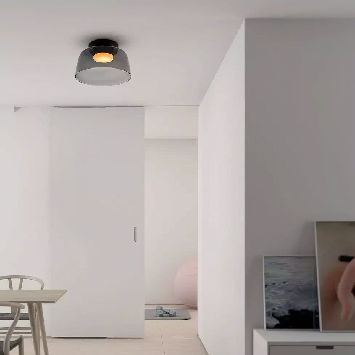 Multi-Layered Glass Ceiling Lamp — Modern Design Lighting for Bedroom and Living Room | Sansoti