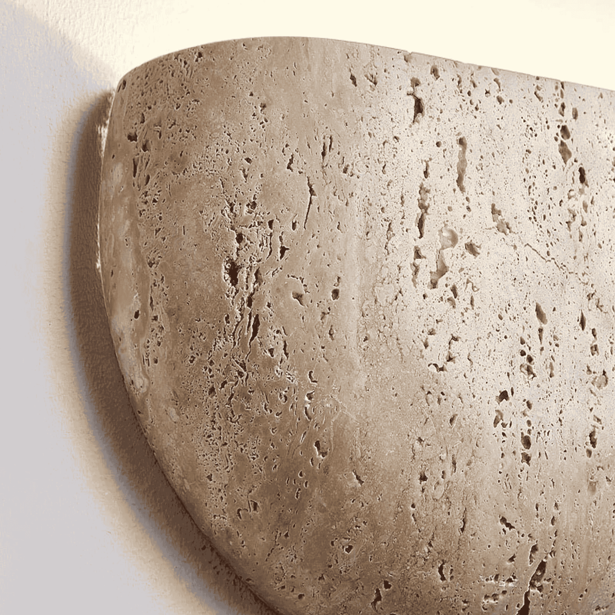 Travertine Wall Lamp Natural Stone Beige Warm White Light Bedroom Hallway Living Room Modern Atmospheric Interior | Sansoti