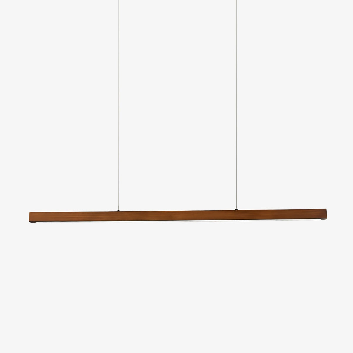 LED Hanglamp Hout Lineair Warm Licht Eettafel Kookeiland Minimalistisch Japandi Design Verstelbaar Snoer Balklamp | Sansoti