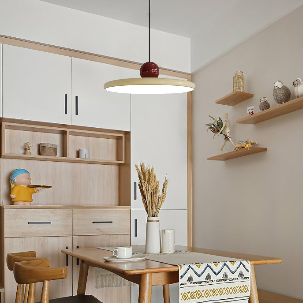 Ronde LED Hanglamp Lola – Minimalistisch Metaal & Acryl Disk Design – Dimbaar – Ø30/40/50cm – 3 Kleurtemperaturen – 150cm Verstelbare Kabel | Sansoti
