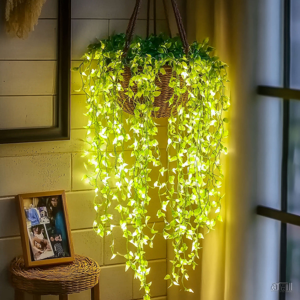 LED-Slinger Kunstplant met Verlichting 3 Meter Warmwit voor Binnen | Sansoti