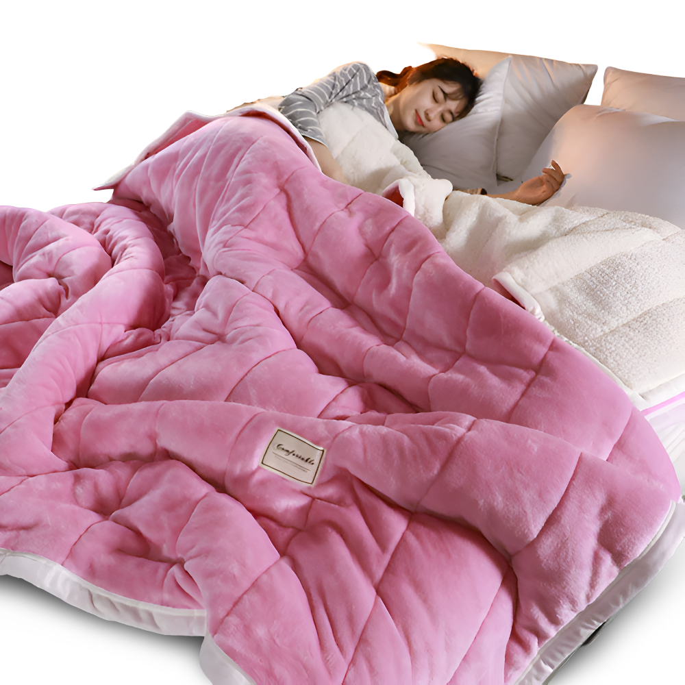 Sherpa-Fleecedecke superweich, warm, Plaid Fleece, mehrere Größen, Flockmuster | Sansoti