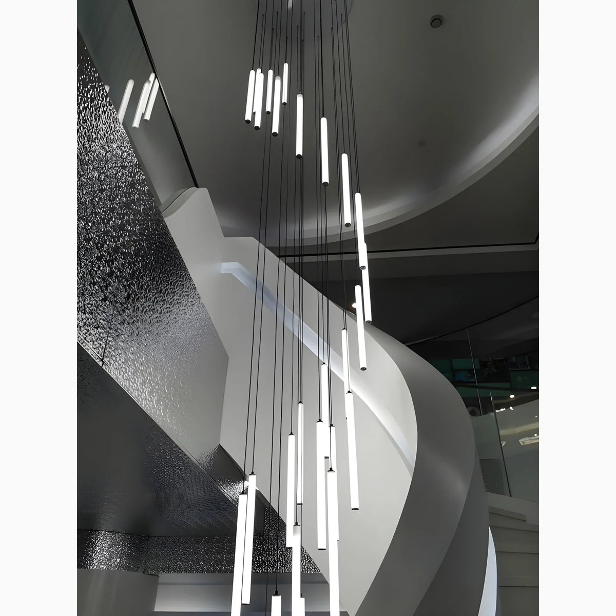 Trap Hanglamp Hoog Plafond Spiraal LED Meerdere Lichts Modern | Sansoti