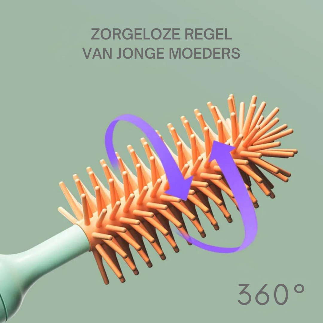 Electric Bottle Brush with Silicone Bristles — Rechargeable via USB — Powerful Cleaning for Bottles & Dishes | Sansoti