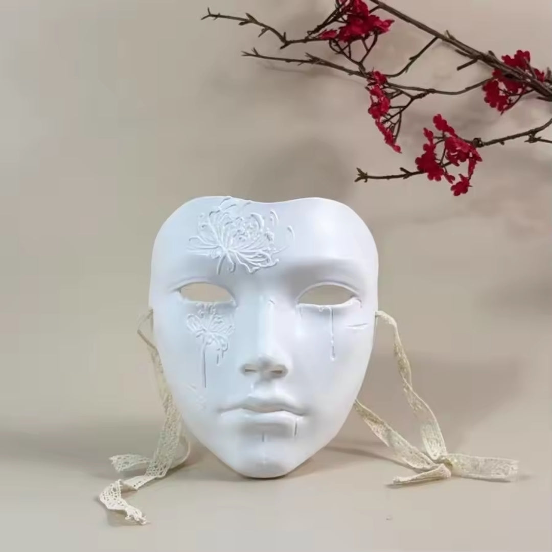 Traditionelle chinesische Manjusaka-Gesichtsmaske, vollständige Gesichtsabdeckung, Unisex-Cosplay, festlicher Karneval, Theater | Sansoti
