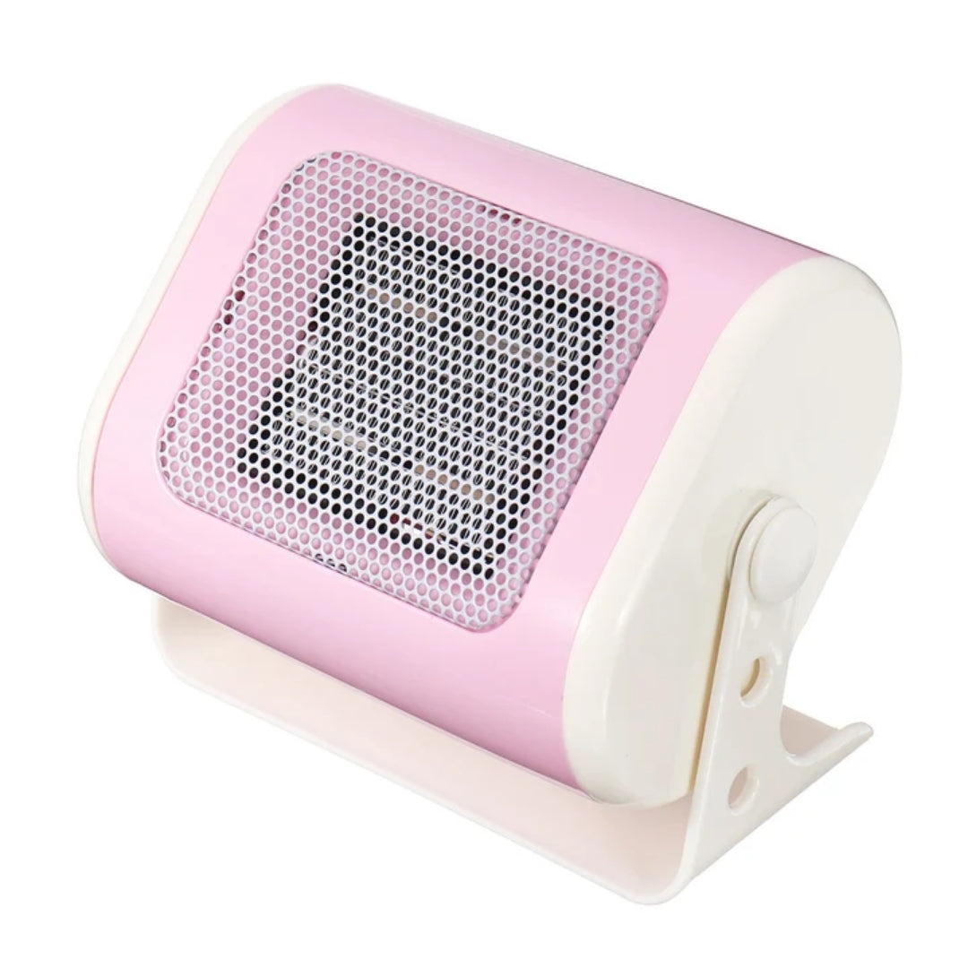 Ceramic Heater 500W Compact Heating Appliance Office Bedroom Bathroom Desk Pink Blue Heating | Sansoti