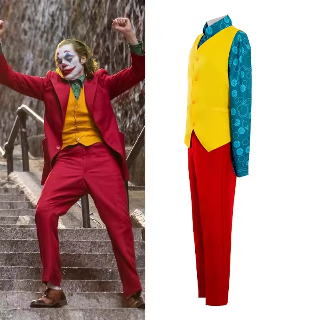 Clownkostuum Volwassenen met Groene Pruik - Polyester Feestkleding Uniseks Carnaval Verkleedkleding Horror | Sansoti