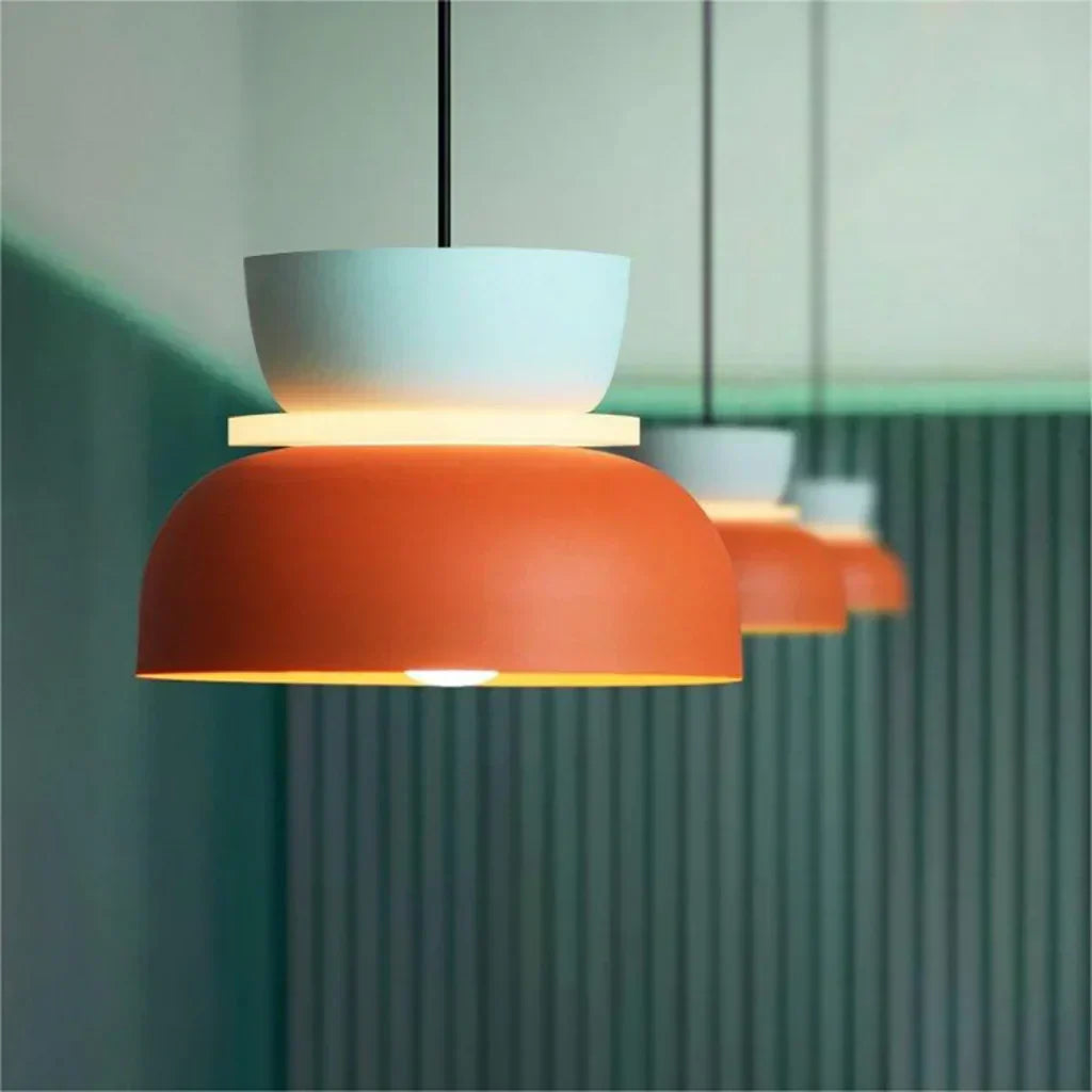 Suspension acrylique Bloc de couleur Macaron Scandinave Nordique E27 18-29cm Pastel Salon Salle à manger | Sansoti