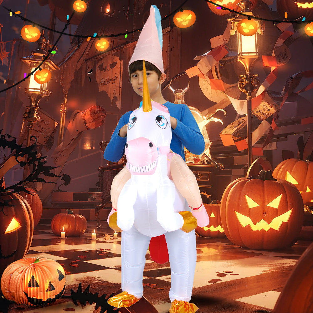 Inflatable Unicorn Costume for Children Party Costume Dress-Up Costume Fantasy Carnival Unicorn Outfit | Sansoti