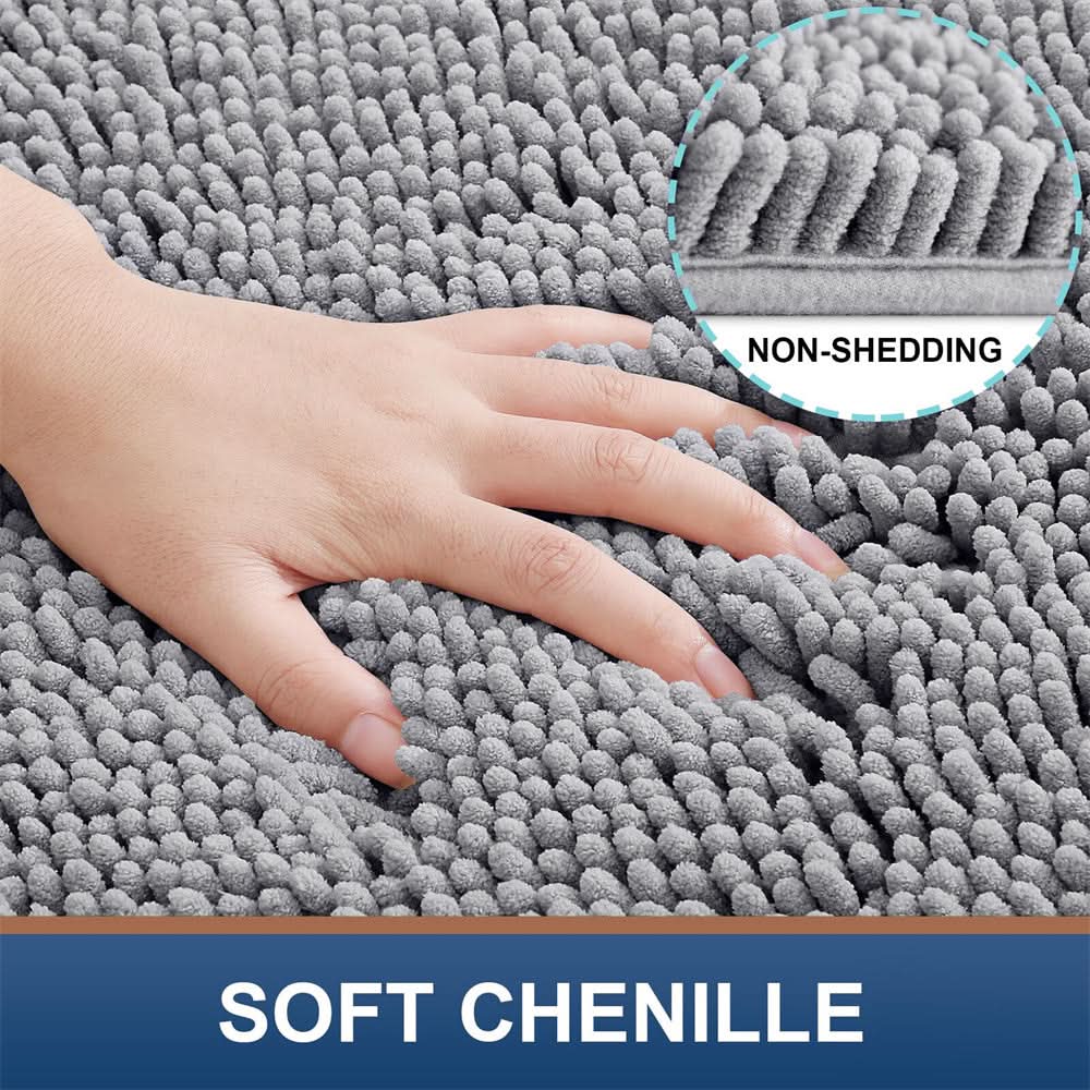 Non-Slip Bath Mat Microfiber Quick-Drying Extra Soft Bathroom Rug Absorbent Shower Mat Various Colors and Sizes | Sansoti