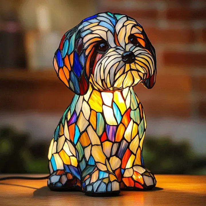 Dekorative Hundelampe mit einzigartigem Motiv – Stimmungsbeleuchtung für Hundefreunde | Sansoti