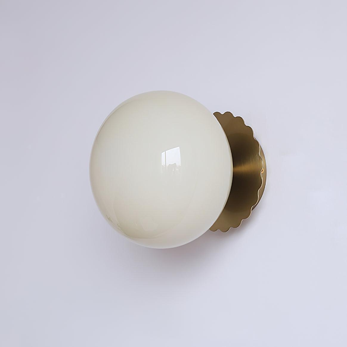 Glass wall lamp with colored diffuser – Dimmable wall & ceiling convertible fixture | Sansoti