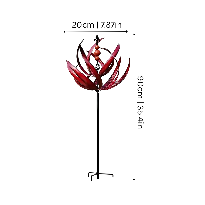 Decorative wind chime for garden – Rotating metal outdoor ornament with reflection | Sansoti