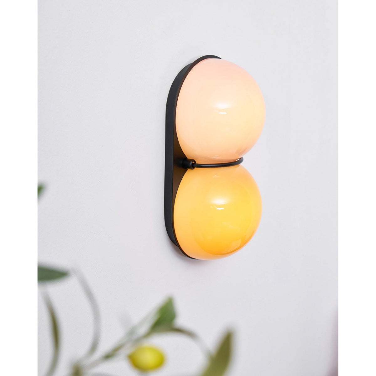 Modern Double Glass Wall Lamp – Playful Lighting with Colored Glass for Bedroom & Kids Room | Sansoti