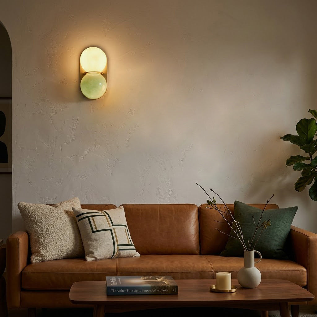 Modern Double Glass Wall Lamp – Playful Lighting with Colored Glass for Bedroom & Kids Room | Sansoti