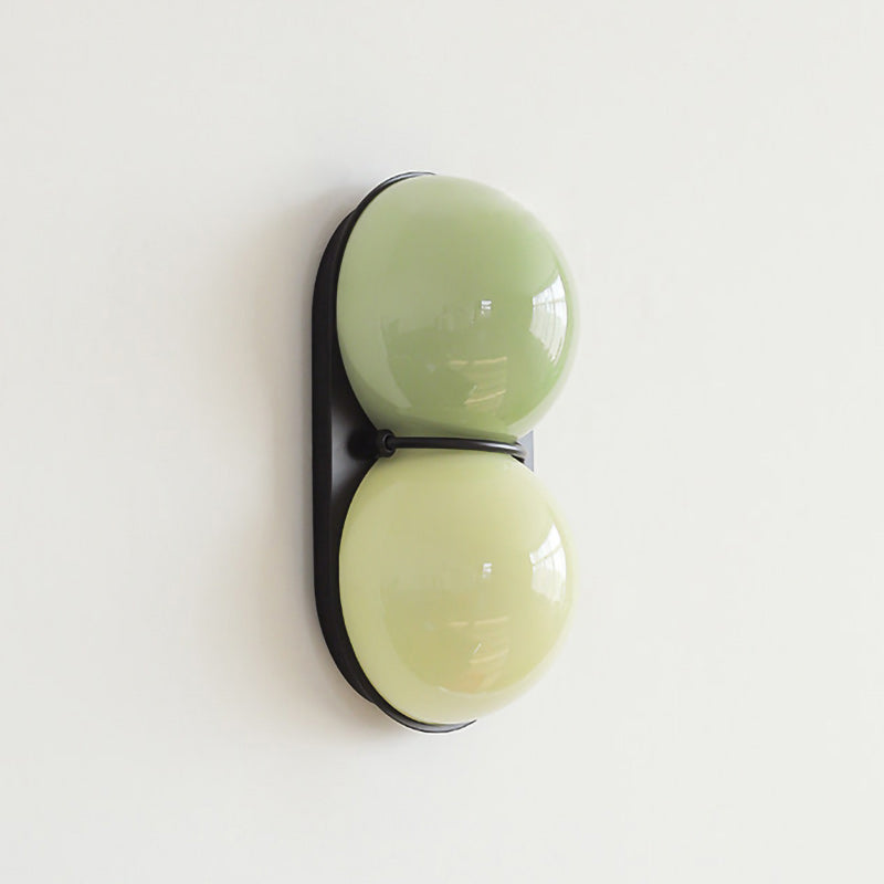 Modern Double Glass Wall Lamp – Playful Lighting with Colored Glass for Bedroom & Kids Room | Sansoti