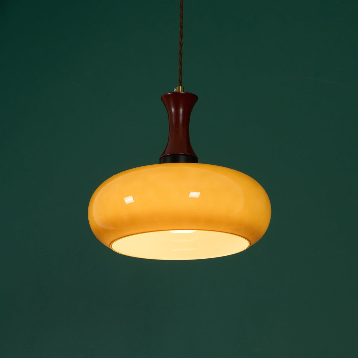 Amber glazen hanglamp – warme sfeerverlichting voor woonkamer en eetkamer | Sansoti