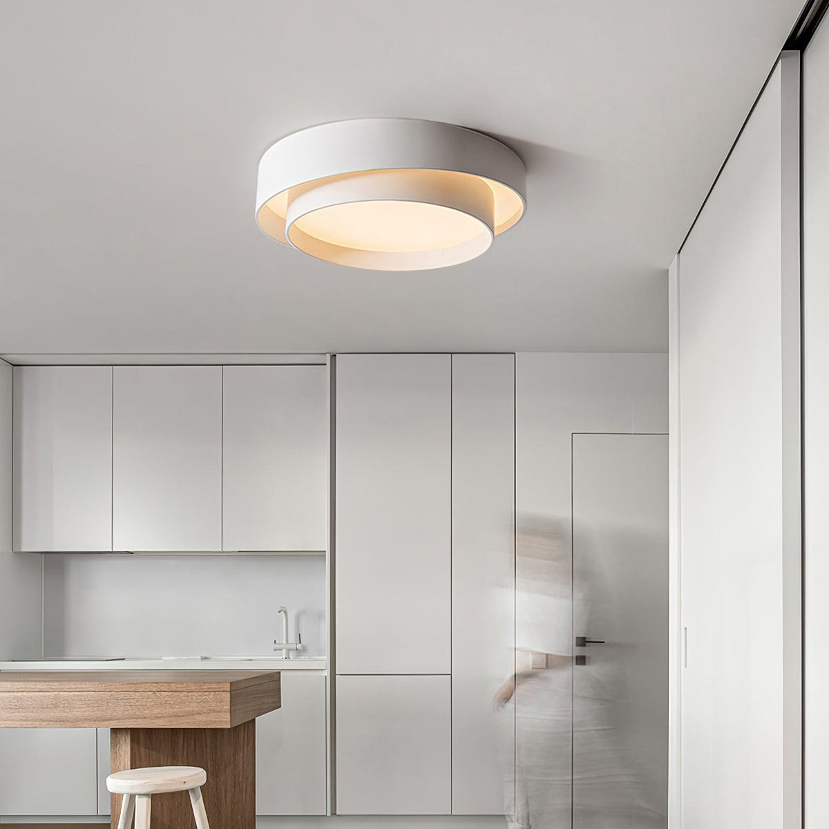 Deckenleuchte Zylinder Eisen Acryl Weiß Grau Schwarz Wohnzimmer Schlafzimmer LED 3000K 4000K 6000K Ø40 Ø50 Ø60cm Deckenlampe Dimmbar | Sansoti