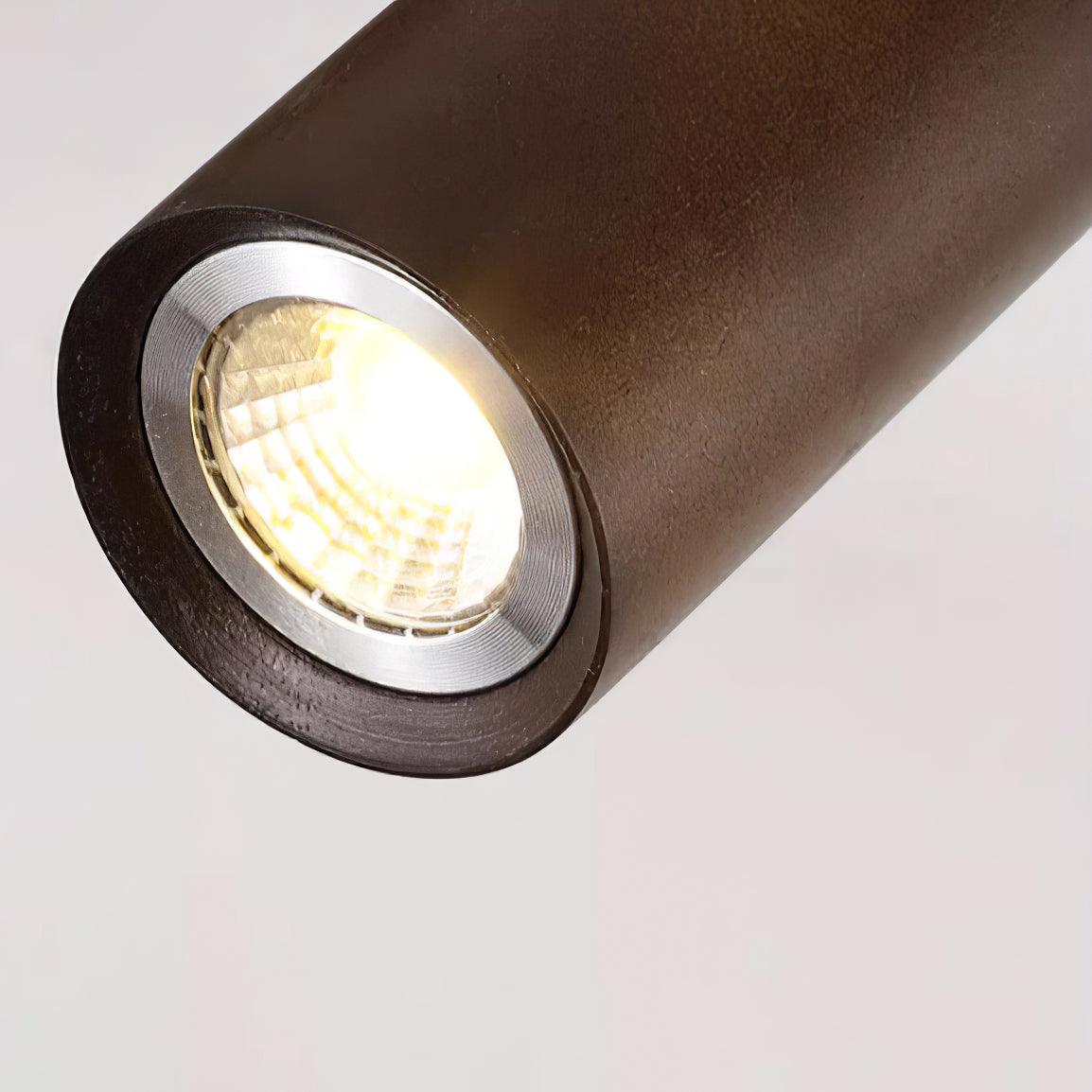 Wooden Track Ceiling Spotlight 2-5 Adjustable Spots Warm Light Kitchen Living Room Industrial Design Spotlights | Sansoti