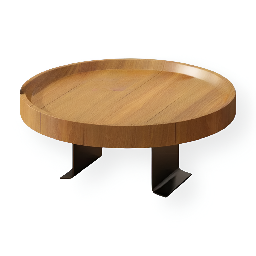 Round Side Table for Sofa Armrest - Folding Table for Snacks and Drinks | Sansoti