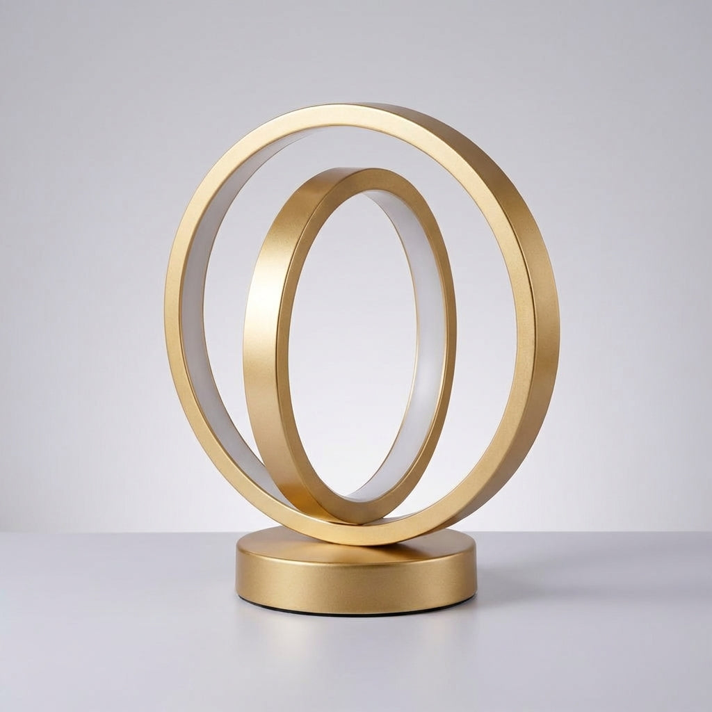 Lampe de table ronde moderne avec variateur et prise USB pour un éclairage d’ambiance sur le bureau ou la table de chevet, idéal pour la lecture | Sansoti
