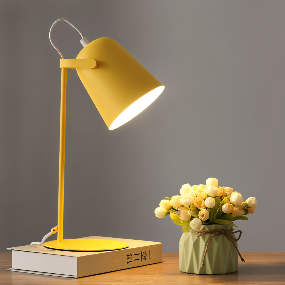 Draaibare Tafellamp met Verstelbare Lichtbundel – Design Verlichting in Zachte Macaron Tinten voor Bureau & Leeshoek | Sansoti