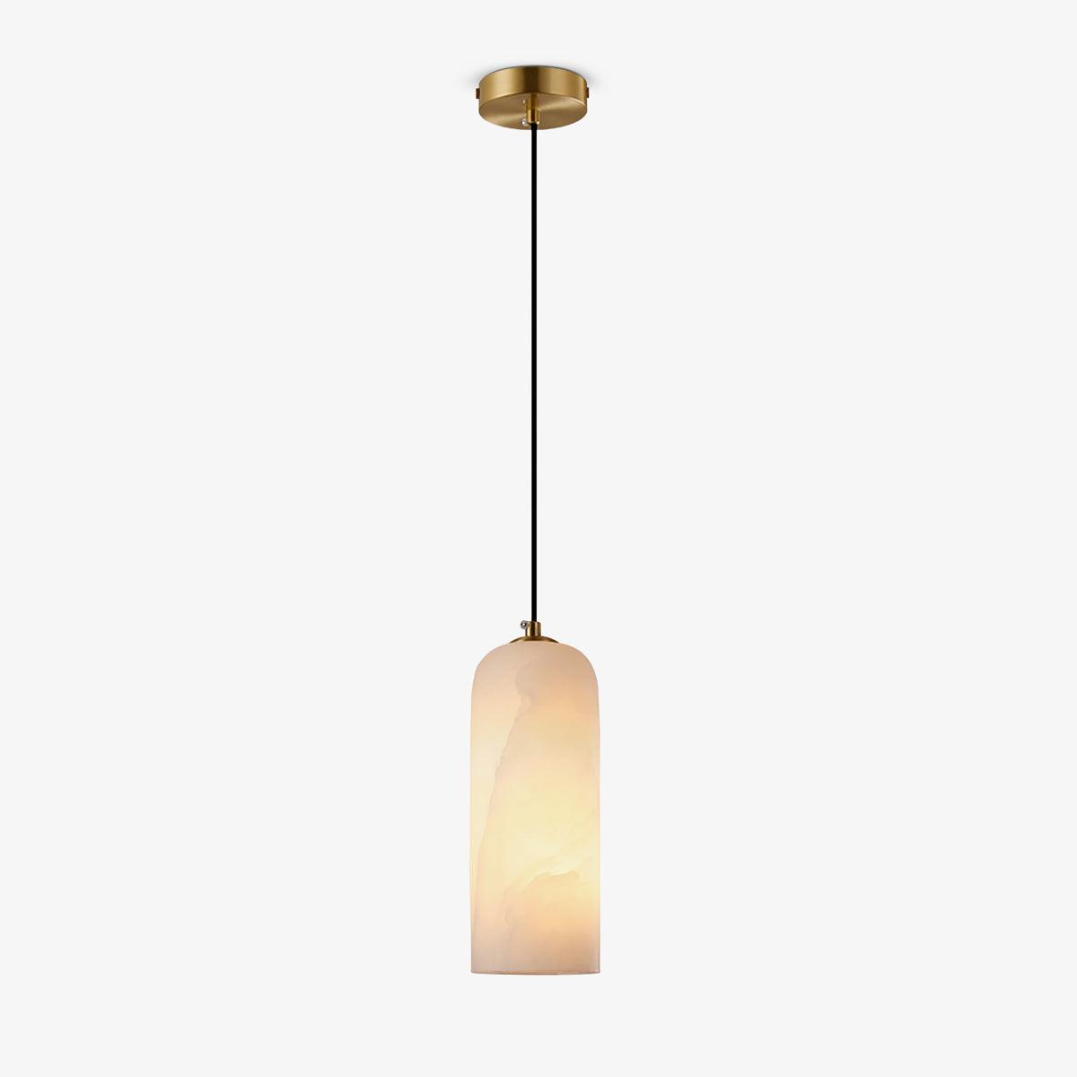 Alabaster Hängeleuchte mit Geflochtenem Kabel – Naturstein Beleuchtung von Einzelleuchte bis 21-Licht Cluster – Mid-Century Modern Stil Esszimmer Hängeleuchte mit E12/E14 Fassung | Sansoti