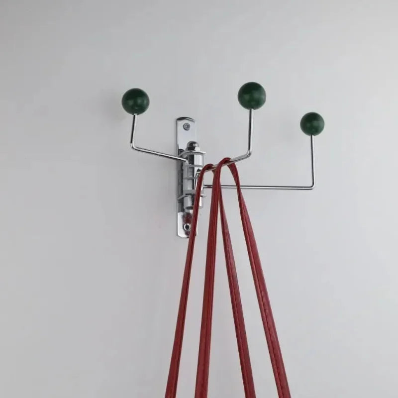 Metalowy wieszak ścienny, retro, 3 lub 4 haczyki, czarny, biały, zielony, czerwony, przedpokój, sypialnia | Sansoti