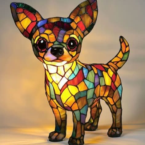 Dog Breed Night Light LED USB Rechargeable 15 cm Warm Light Decorative Sculpture Ambient Lighting Bedroom | Sansoti