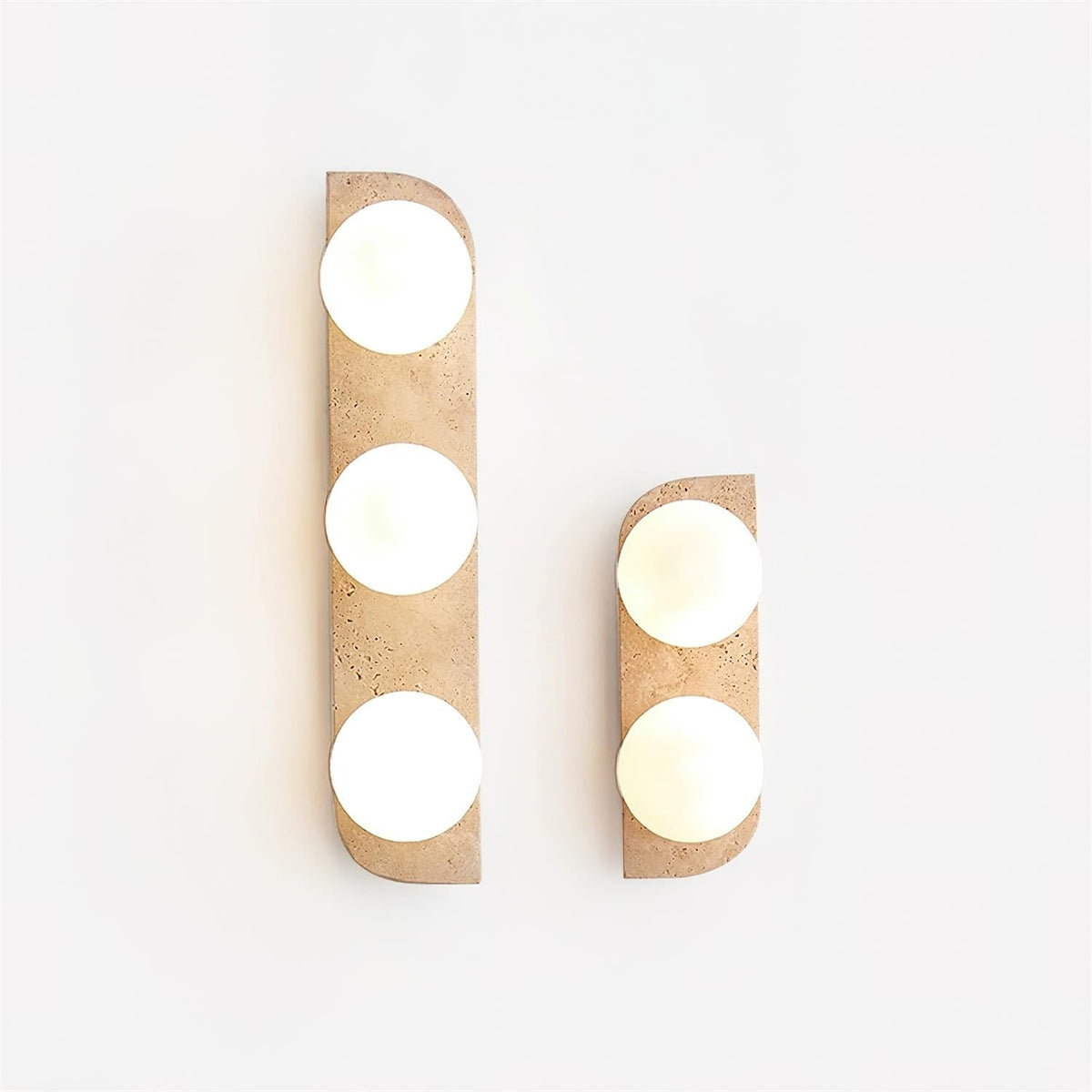 Wall lamp travertine G9 glass wood beige living room hallway bathroom minimalist wall lighting ambient lighting natural design | Sansoti