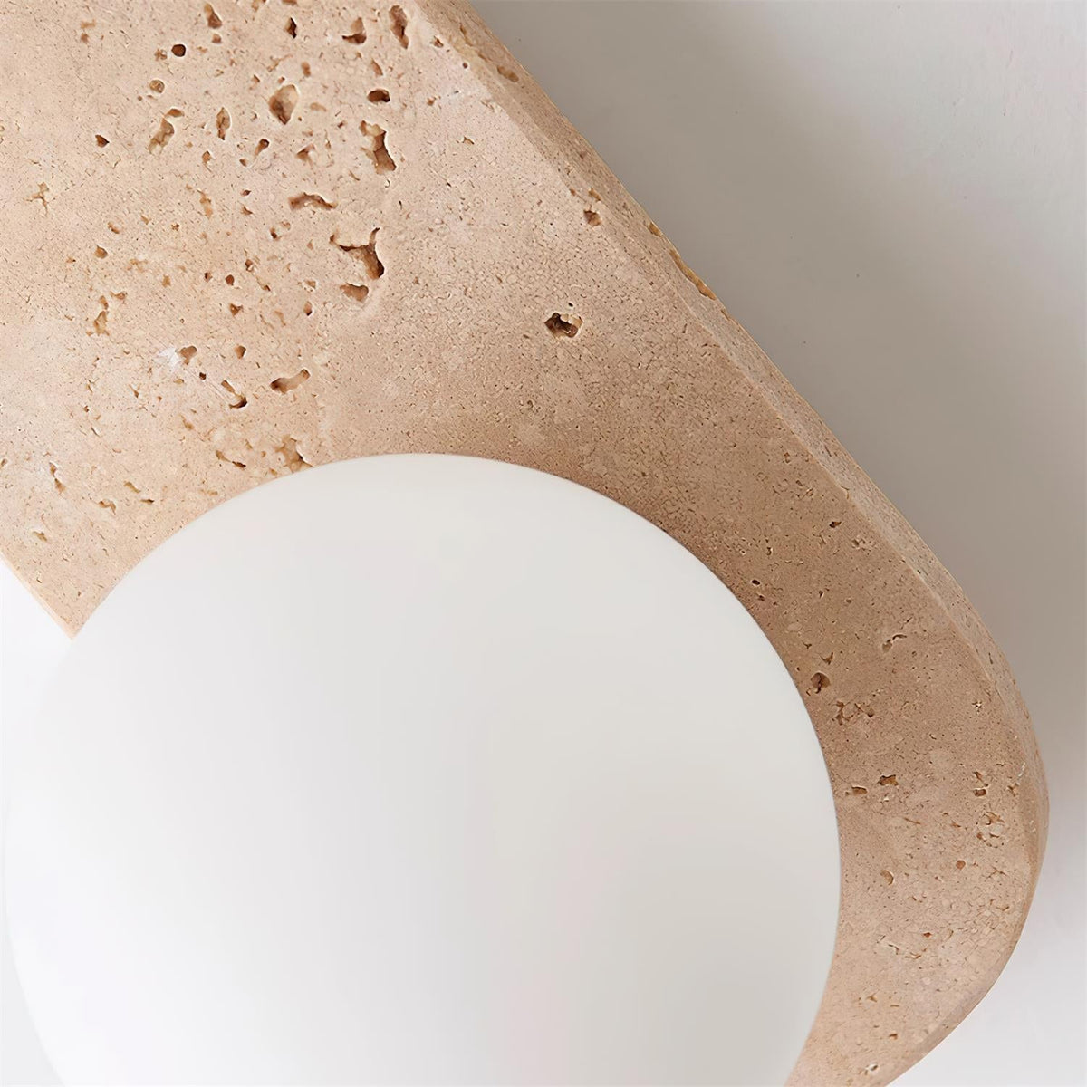 Wall lamp travertine G9 glass wood beige living room hallway bathroom minimalist wall lighting ambient lighting natural design | Sansoti