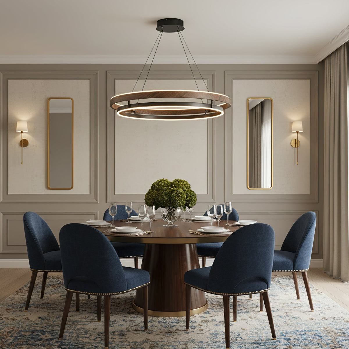 Moderne LED-Hängelampe mit Ringen – Designbeleuchtung mit warmem Licht | Sansoti