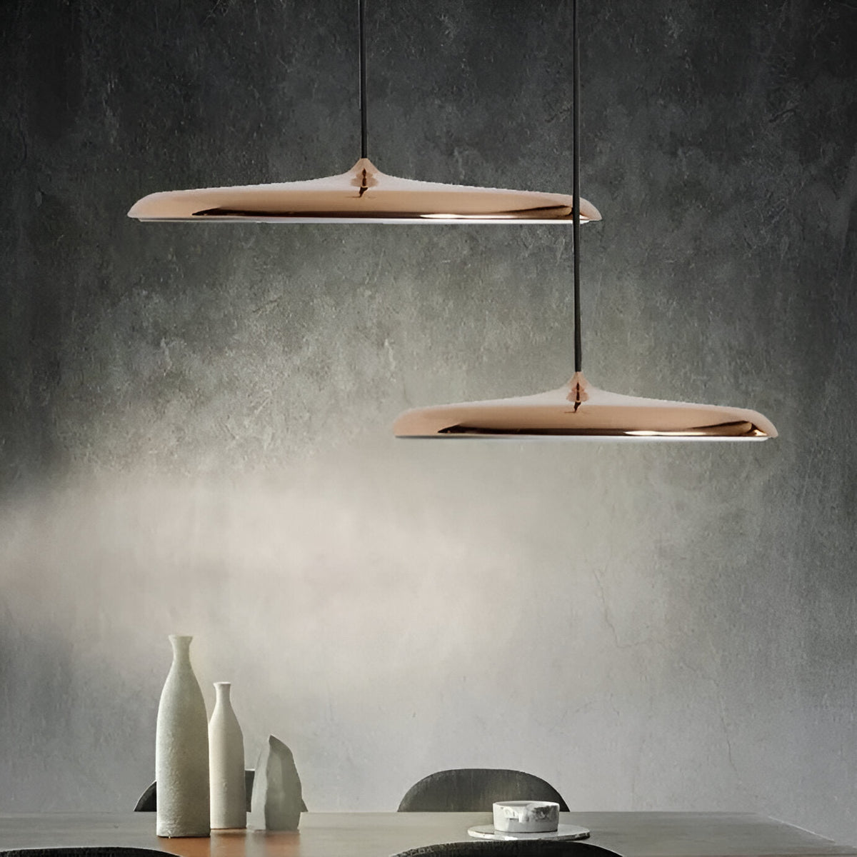 Lampa wisząca w kształcie talerza, designerska, LED 4000K, nordycka, nowoczesna, Ø25 Ø40 | Sansoti
