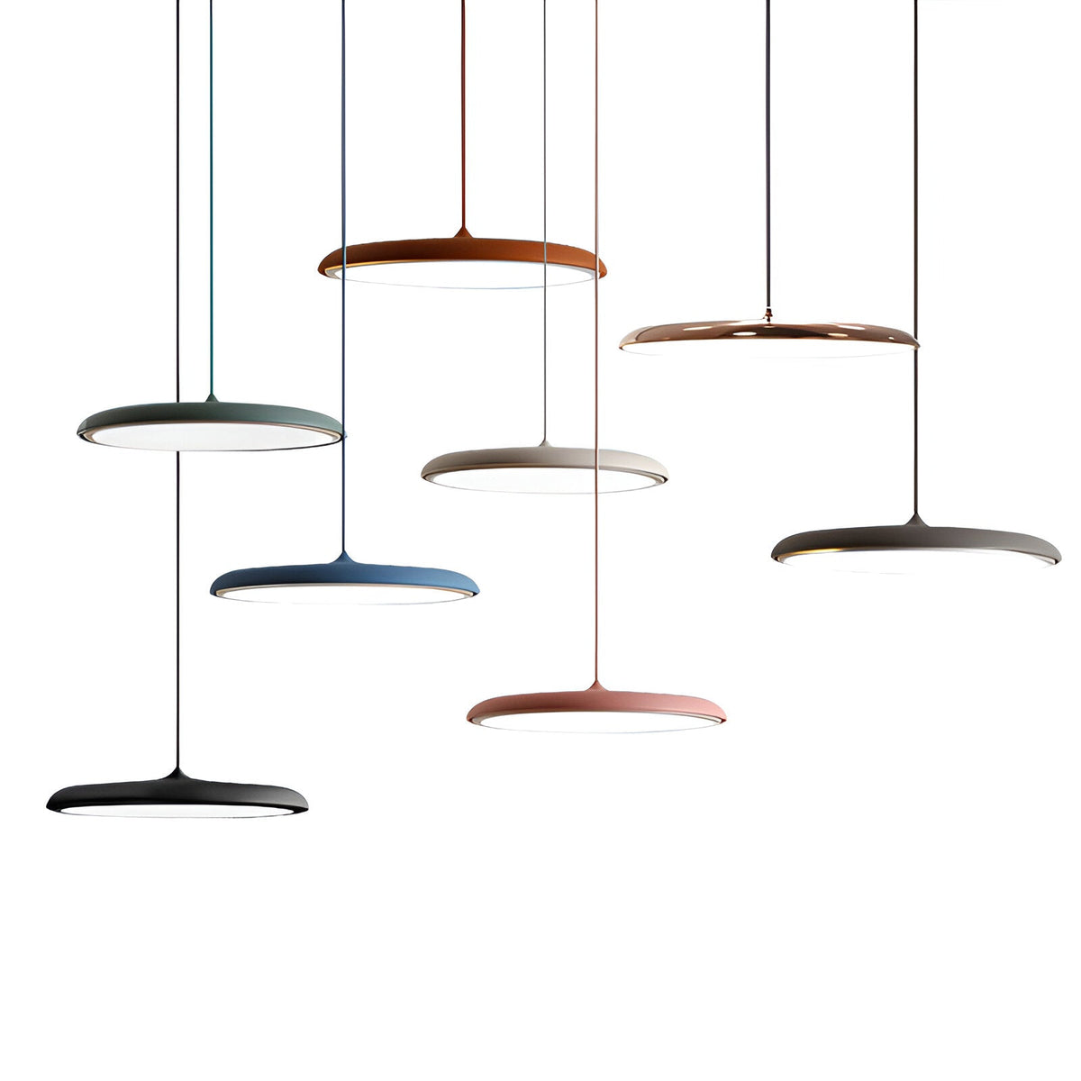 Lampa wisząca w kształcie talerza, designerska, LED 4000K, nordycka, nowoczesna, Ø25 Ø40 | Sansoti