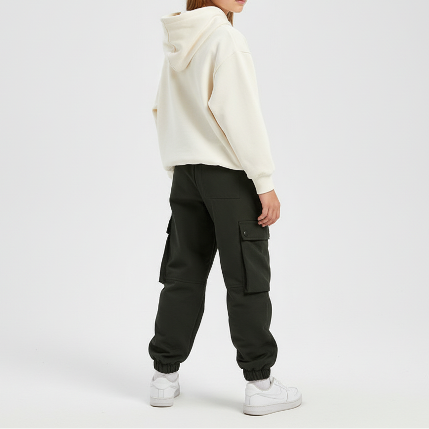 Pantalon d'hiver doublé pour enfants avec intérieur en polaire et extérieur déperlant, vêtement chaud pour l'extérieur | Sansoti