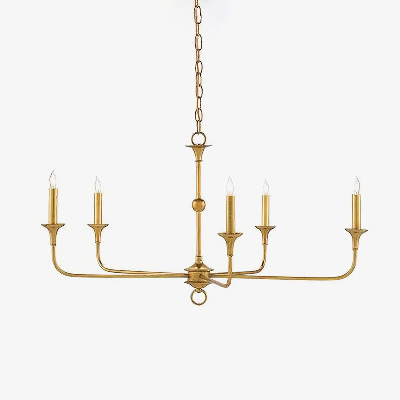 Kaarslamp Kroonluchter Messing Metaal Goud Zwart Wit Nikkel Woonkamer Eetkamer 5 6 Armen Hanglamp Vintage Kaarsenkroonluchter | Sansoti