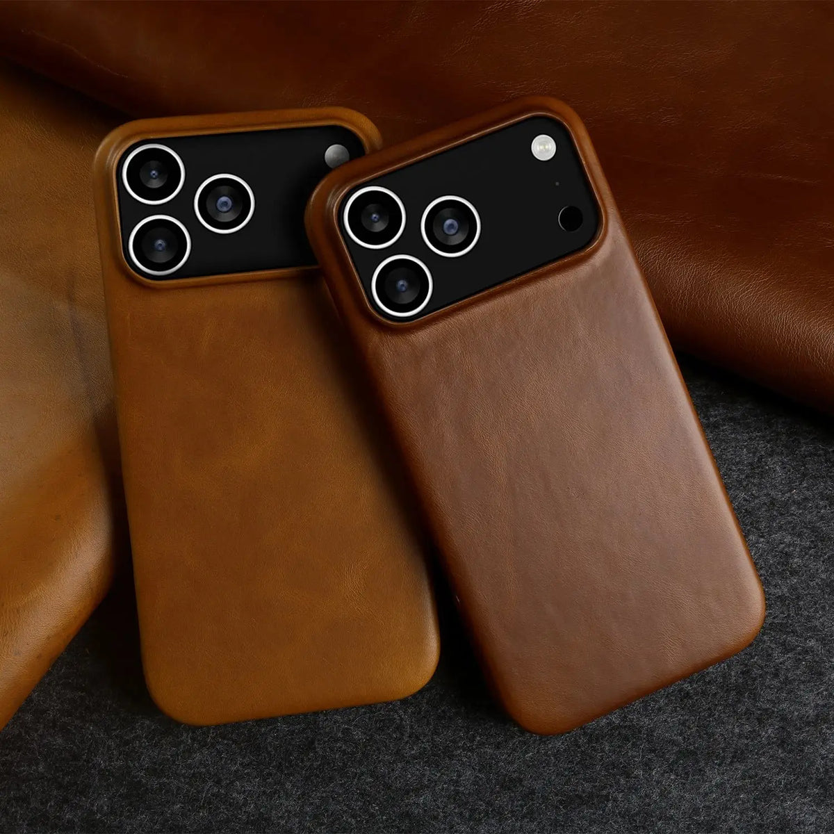 Leather iPhone Case with Magnetic Ring | Wireless Charging | MagSafe Compatible for iPhone 11-17 Pro Max | Sansoti