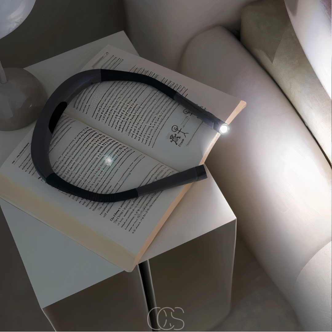 Lámpara de lectura para el cuello, recargable LED regulable, 80 horas, manos libres, 3 tonos de luz, USB-C, inalámbrica | Sansoti