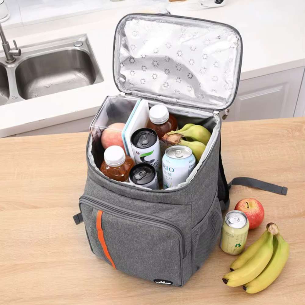Cooler Backpack Insulated 18L 30L Waterproof Oxford Nylon Black Gray Picnic Camping Beach | Sansoti