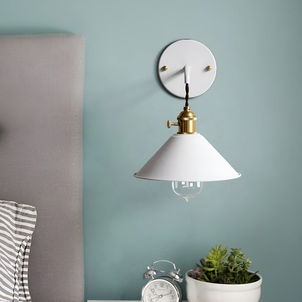 Wandlampe Retro Vintage Metall Kegelform 22cm Industrielles Design | Sansoti
