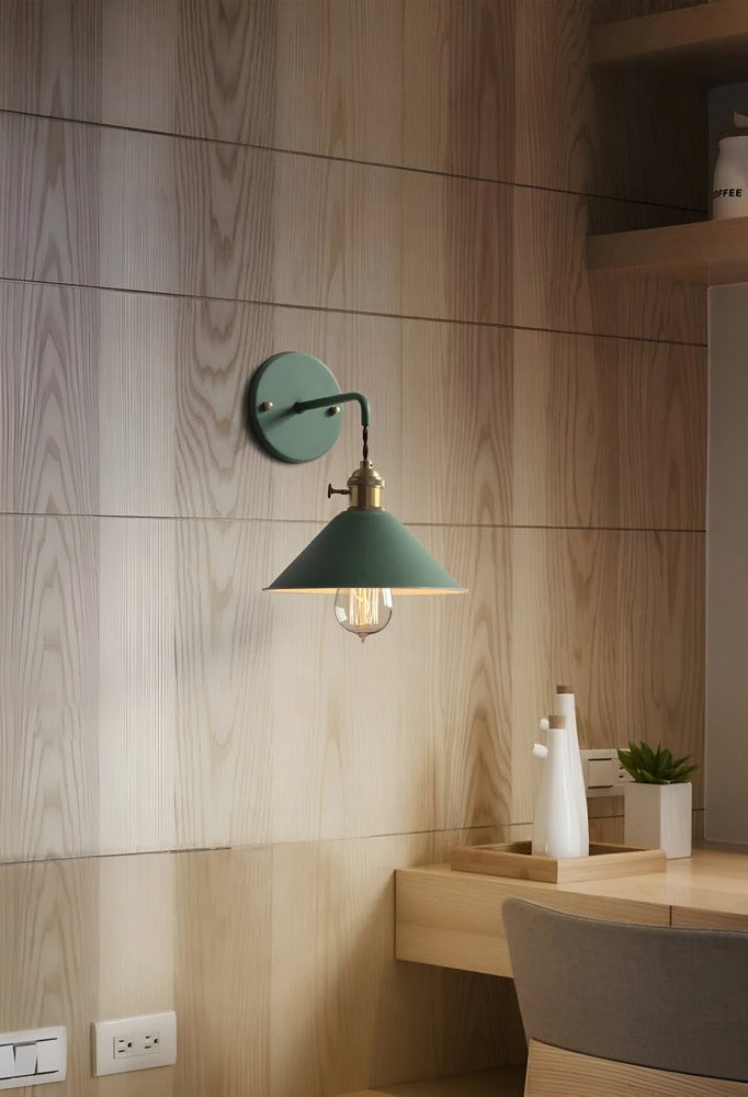 Wandlampe Retro Vintage Metall Kegelform 22cm Industrielles Design | Sansoti