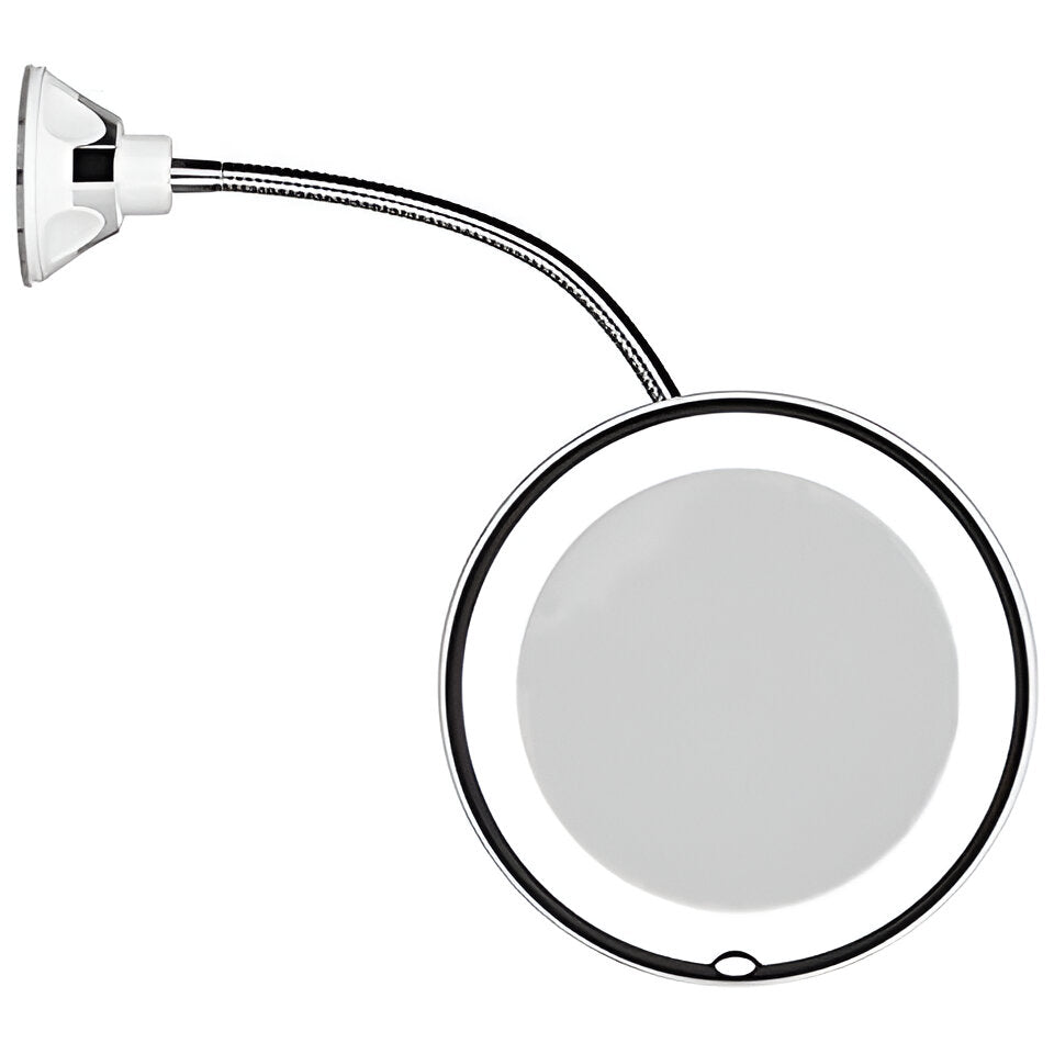 Magnifying Makeup Mirror 10x with LED Lighting, Suction Cup, Swivel, Adjustable, for Bathroom Vanity | Sansoti