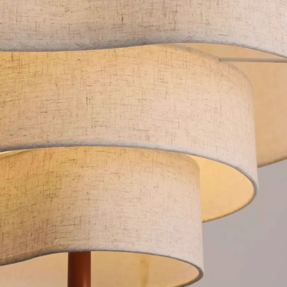 Lámpara colgante de tela para el salón y el comedor | Lámpara de techo de diseño de estilo japandi